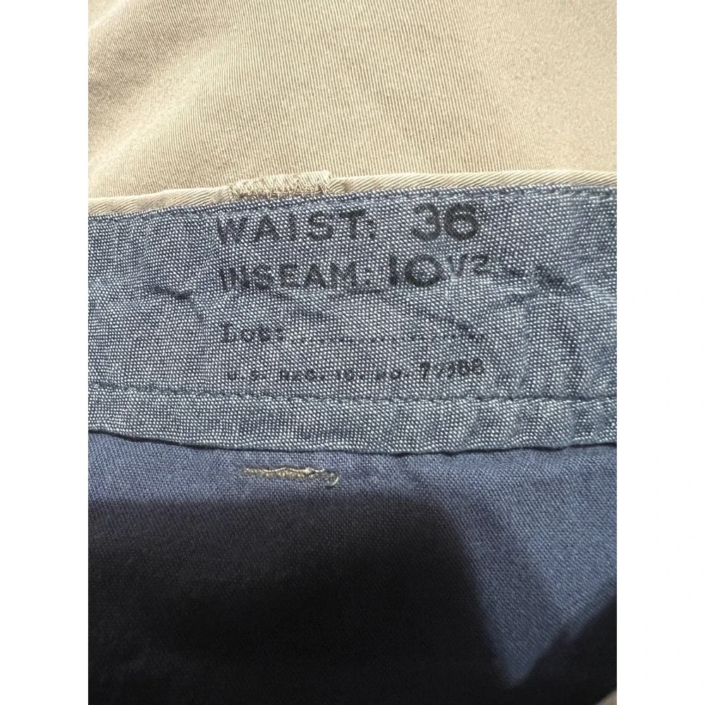 J.Crew Stretch Chino Shorts Mens 36 Beige Khaki Cotton Blend 9 Inch Inseam